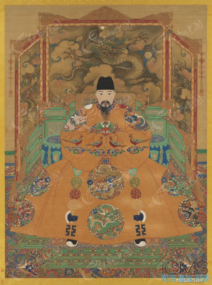 ‌明代《孝宗坐像轴》中的中国结饰品
