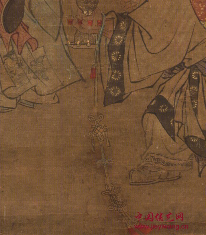 宋代古画大傩图中的盘长结挂饰