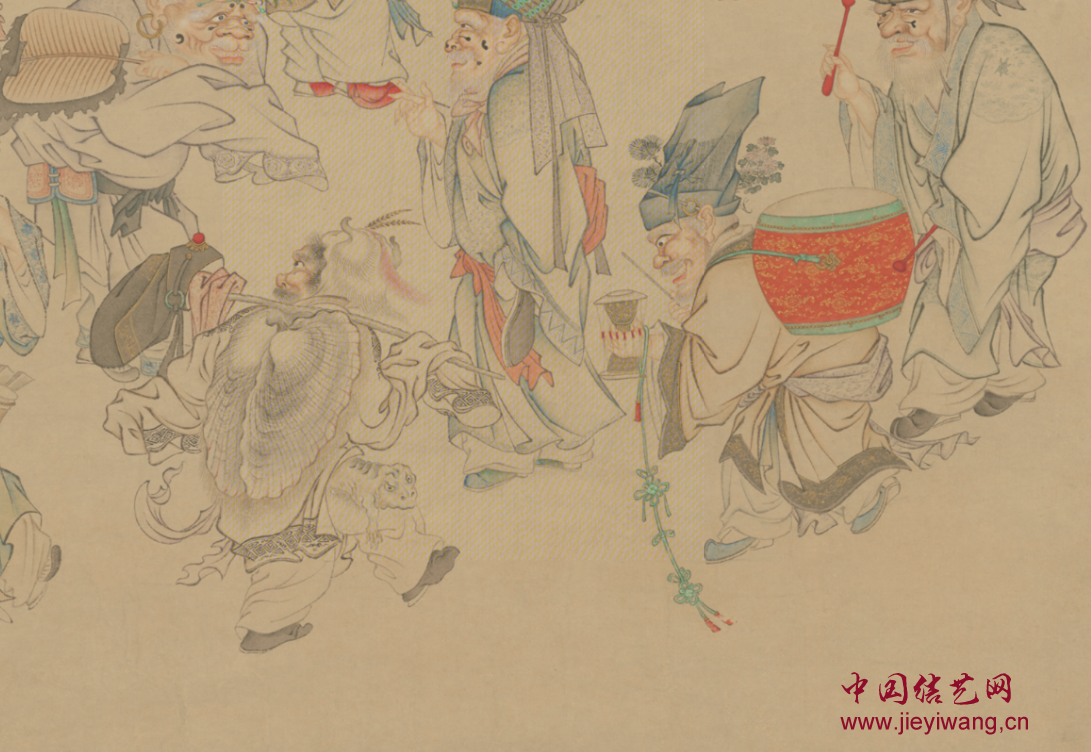 宋代古画大傩图中的盘长结挂饰
