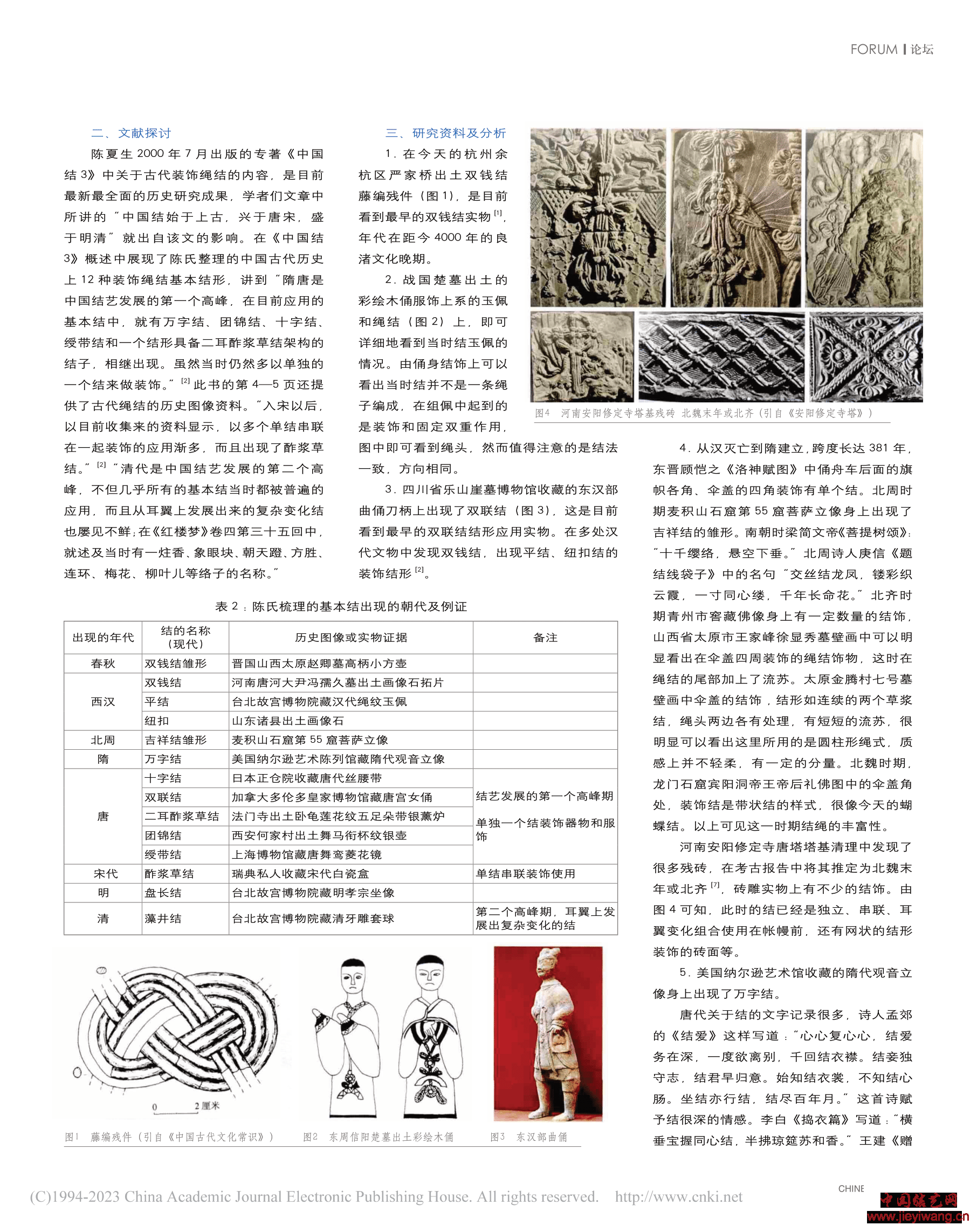 耿淑丽：中国古代装饰绳结中基本结出现年代及应用研究