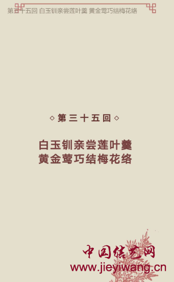 《红楼梦》中的中国结(络子)相关原文