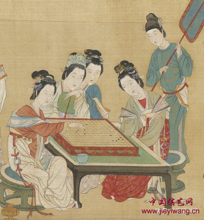 明代仇英《汉宫春晓图》百位美人身上的绳结