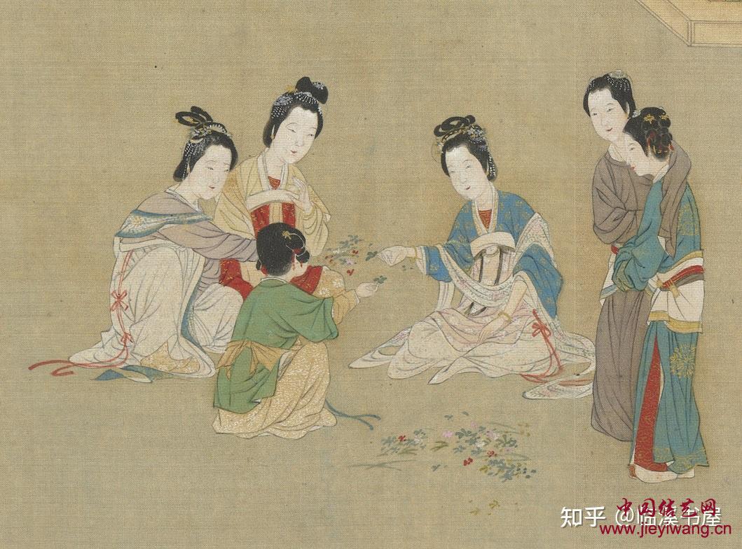 明代仇英《汉宫春晓图》百位美人身上的绳结