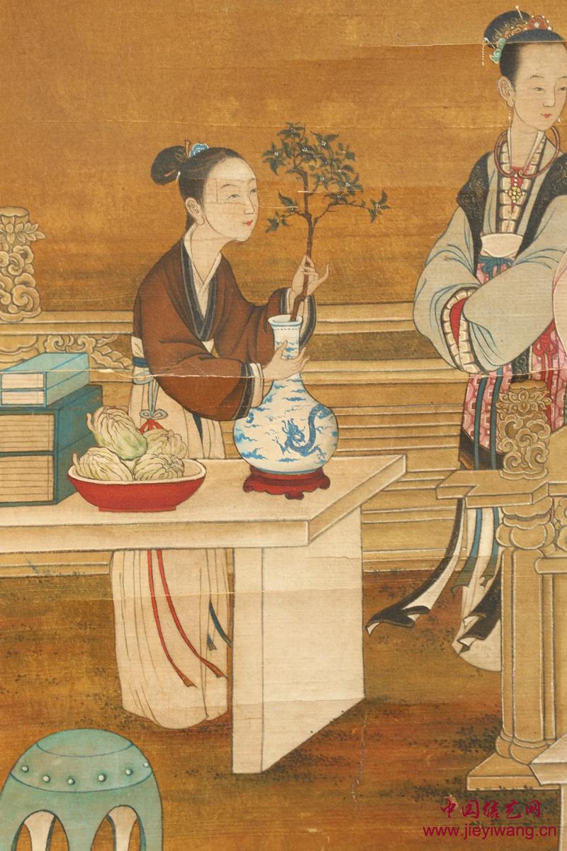 明代仇英《汉宫春晓图》百位美人身上的绳结