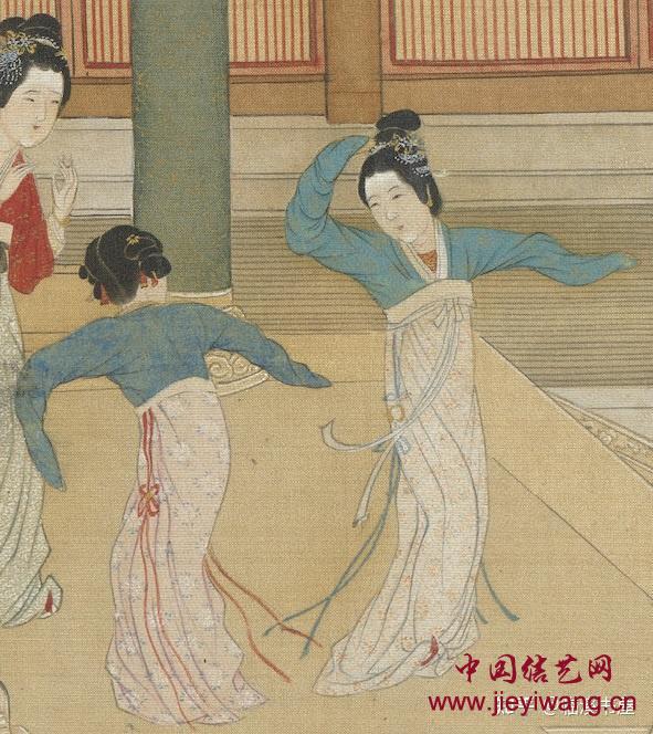 明代仇英《汉宫春晓图》百位美人身上的绳结