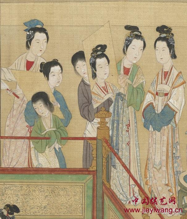 明代仇英《汉宫春晓图》百位美人身上的绳结