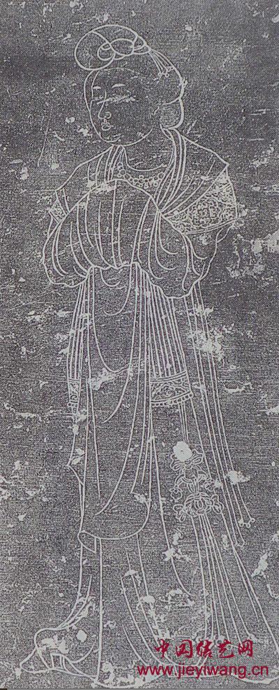 唐代薛儆墓出土的石椁线刻画中的绳结挂饰 唐代薛儆墓出土的石椁线刻画中的绳结挂饰