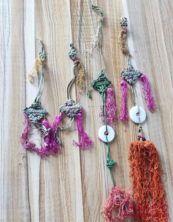 民间收藏的清代中国绳结佩饰组图 民间收藏的清代中国绳结佩饰组图